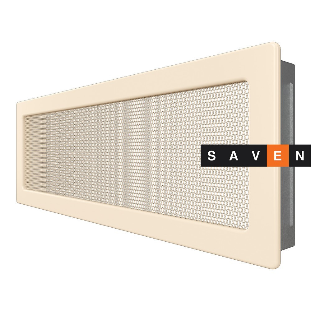 Вентиляційна решітка для каміна SAVEN 17х49 кремова Львів - фото 2