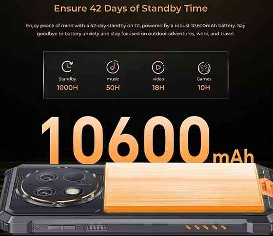 Смартфон Oukitel G1 18+6/256Gb.Black 10600mAh. 18W 6.52" FHD IPS NFC. Харків