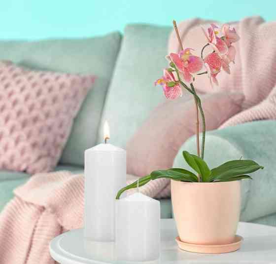 Набір свічок 4 шт. циліндр Bispol AURA Candles Білі (sw50/4-090) Луцьк