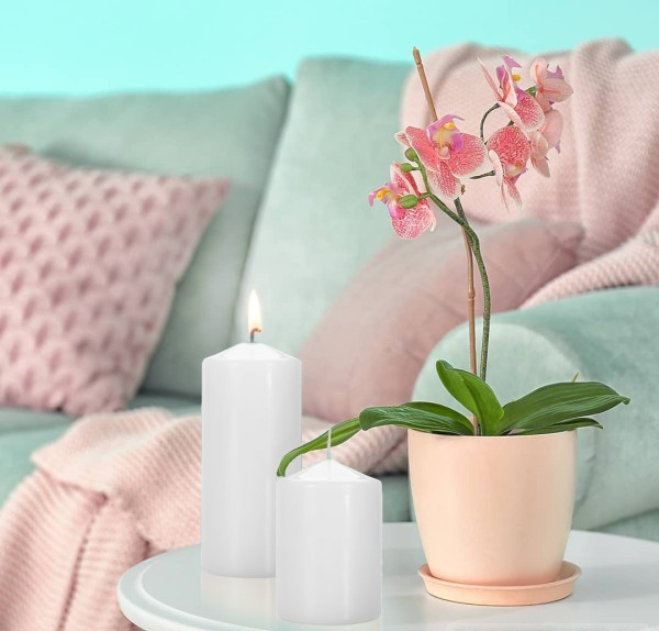 Набір свічок 4 шт. циліндр Bispol AURA Candles Білі (sw50/4-090) Луцьк - фото 2