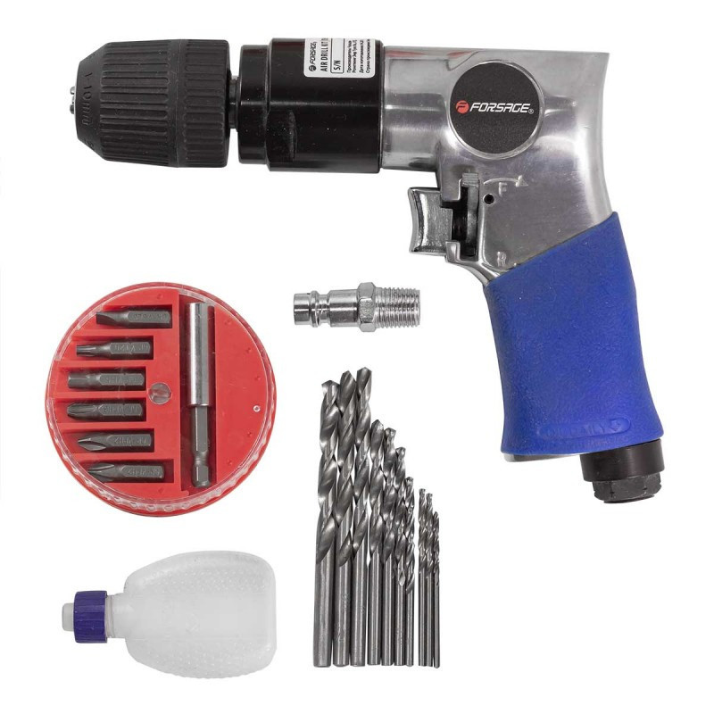 Пневмодрель з реверсом, набором біт і сверд 20пр(патрон:1-10мм,2200об/хв,6.3Bar,штуцер 1/4") Одеса - фото 2