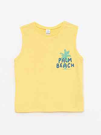 Дитяча Літня Майка з принтом (Palm Beach) для Хлопчика LC Waikiki Жовта 9-12 міс (74-80см) Київ