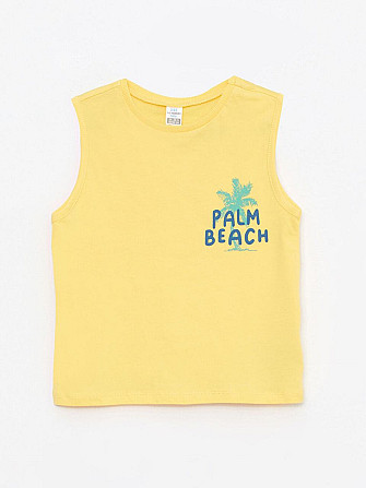 Дитяча Літня Майка з принтом (Palm Beach) для Хлопчика LC Waikiki Жовта 9-12 міс (74-80см) Київ - фото 3