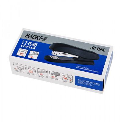 Степлер Baoke пластиковый, 25 листов, скобы №24/6, 26/6, ассорти (STAP-BAO-ST1108) Винница - изображение 4