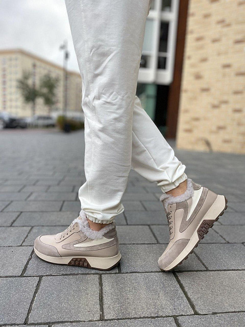 Ditas Кросівки жіночі DITAS капучино натуральна шкіра + замша зимові 38р.39р.41р. (5291) 41 Коломия - фото 1