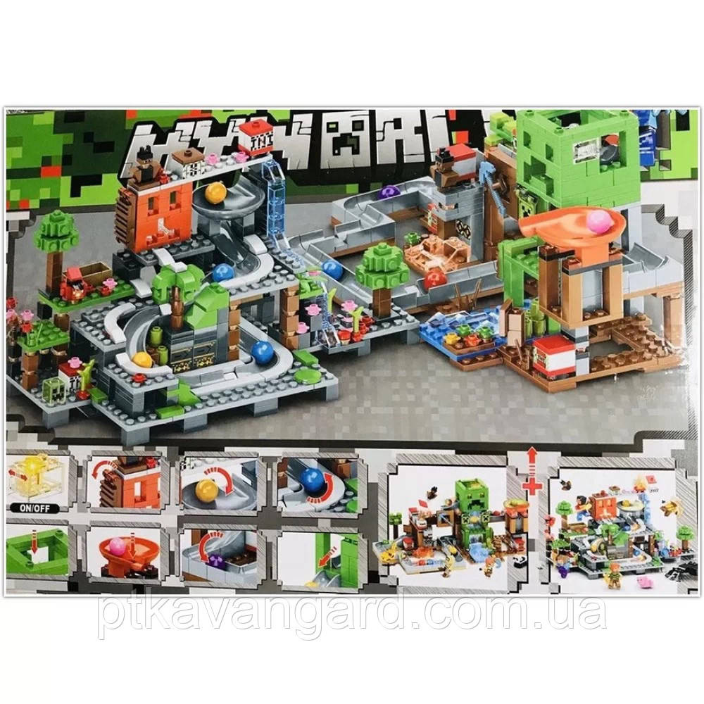 Конструктор Minecraft велика шахта Крипера 1019 деталей з кульками та LED LLB1105 Хмельницький - фото 4