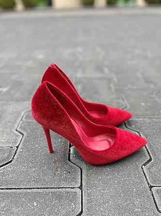 Comer Туфлі жіночі COMER червоні оксамит каблук 11см 35р.36р.38р. (1928) Коломыя