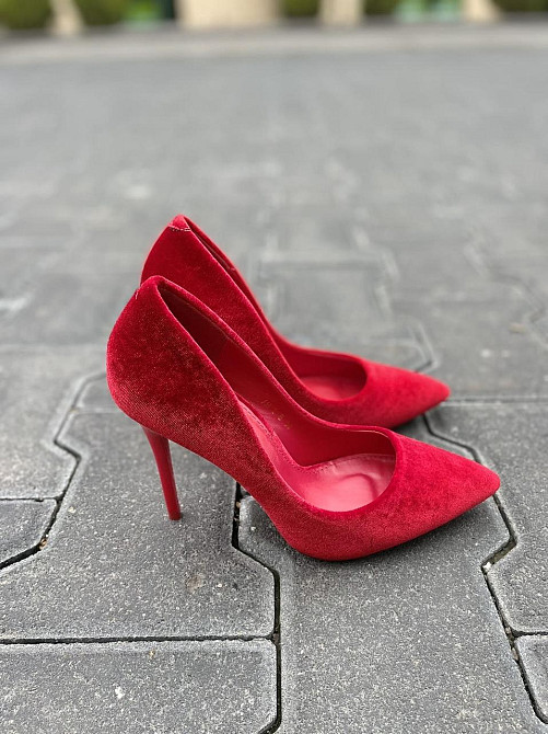 Comer Туфлі жіночі COMER червоні оксамит каблук 11см 35р.36р.38р. (1928) Коломыя - изображение 2