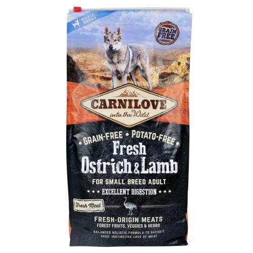 Корм сухой Carnilove Fresh Ostrich and Lamb for Small Breed Dogs для взрослых собак мелких пород со страусом и бараниной 6 Киев - изображение 3