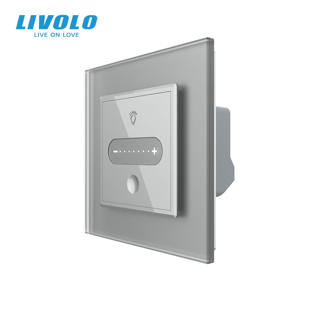 LIVOLO Розумний сенсорний димер слайдер EC LIVOLO сірий матове скло Коломия - фото 1