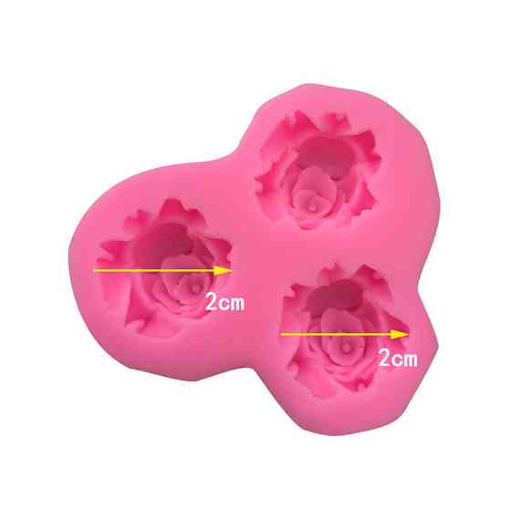 Молд силиконовый Розы 65 на 55 мм розовый Киев