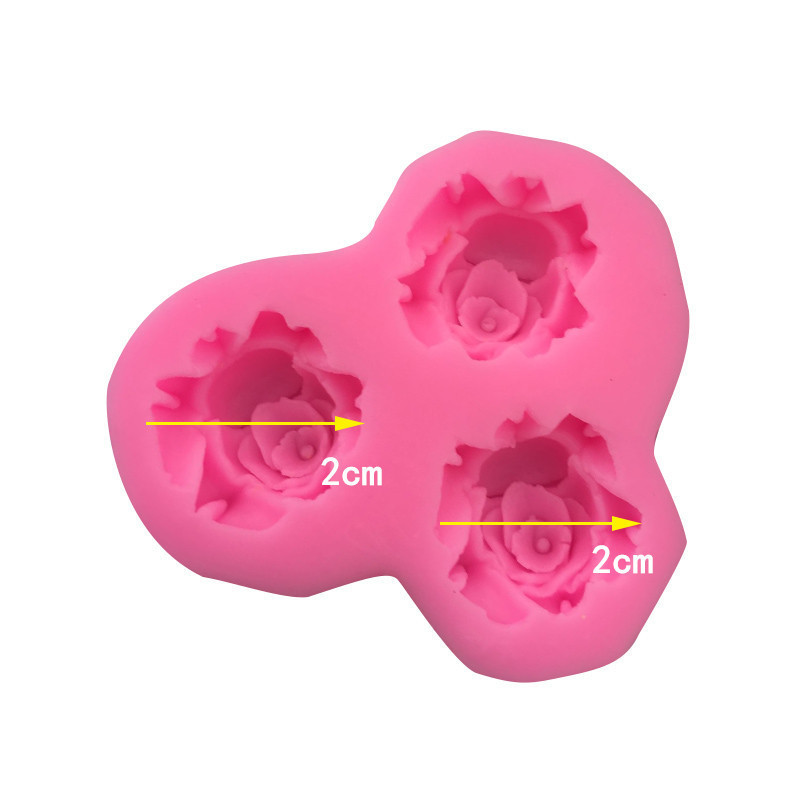 Молд силиконовый Розы 65 на 55 мм розовый Киев - изображение 2