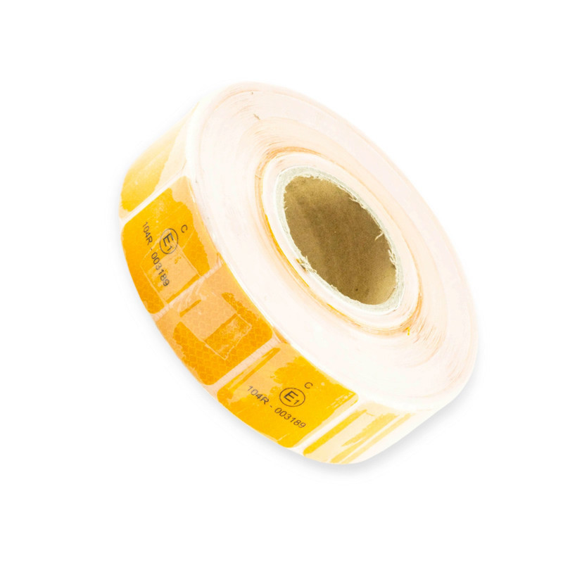 Лента 5,5см х 50м сигментированная (желтая) светоотражающая Мукачево - изображение 1