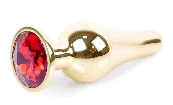 Анальна пробка Boss Series - Jewellery Gold BUTT PLUG Red, BS6400064 Sex Aura Київ