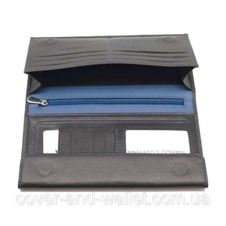Фирменный кожаный мужской кошелек купюрник на магнитах Marco Coverna MC-1009 Киев - изображение 10
