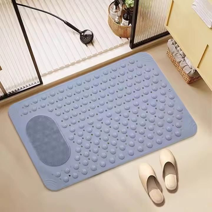 Коврик атискользящий для ванной комнаты и душа,массажный для ног силиконовый с присосками, серый 36.5х69 см Каменец-Подольский - изображение 8