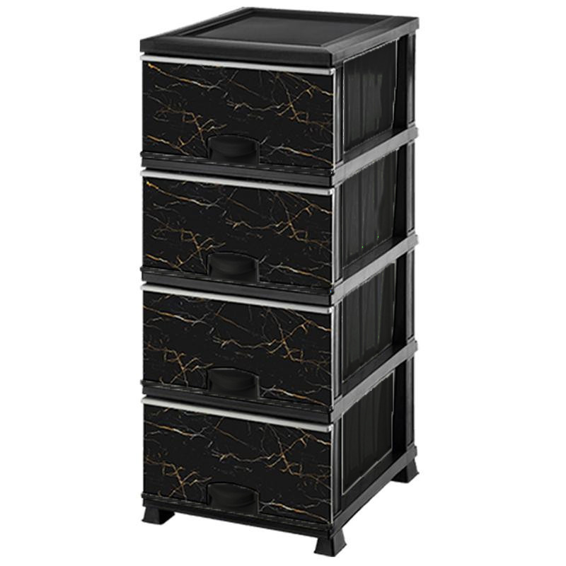 Комод пластиковий Еліф (Elif) чорний мармур. 90х39х48. 4 секции. Одеса - фото 2