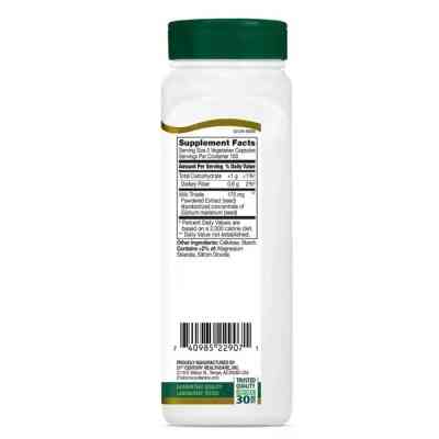 Травы 21st Century Расторопша, Стандартизированный экстракт, Standardized Milk Thi (CEN-22907) Винница