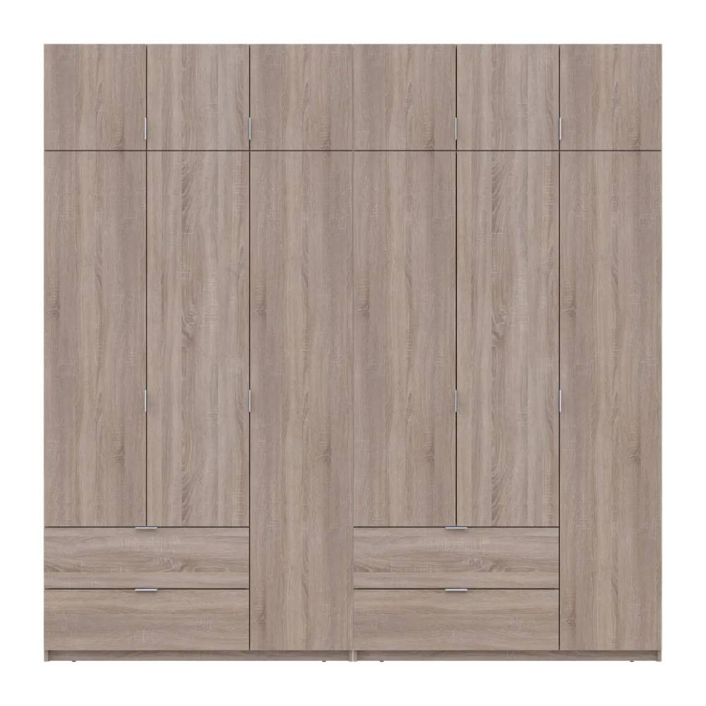 Шкаф для одежды Doros Лукас Дуб сонома 3+3 ДСП 240х50х240 DRS-011703 (42005107) Львов - изображение 4