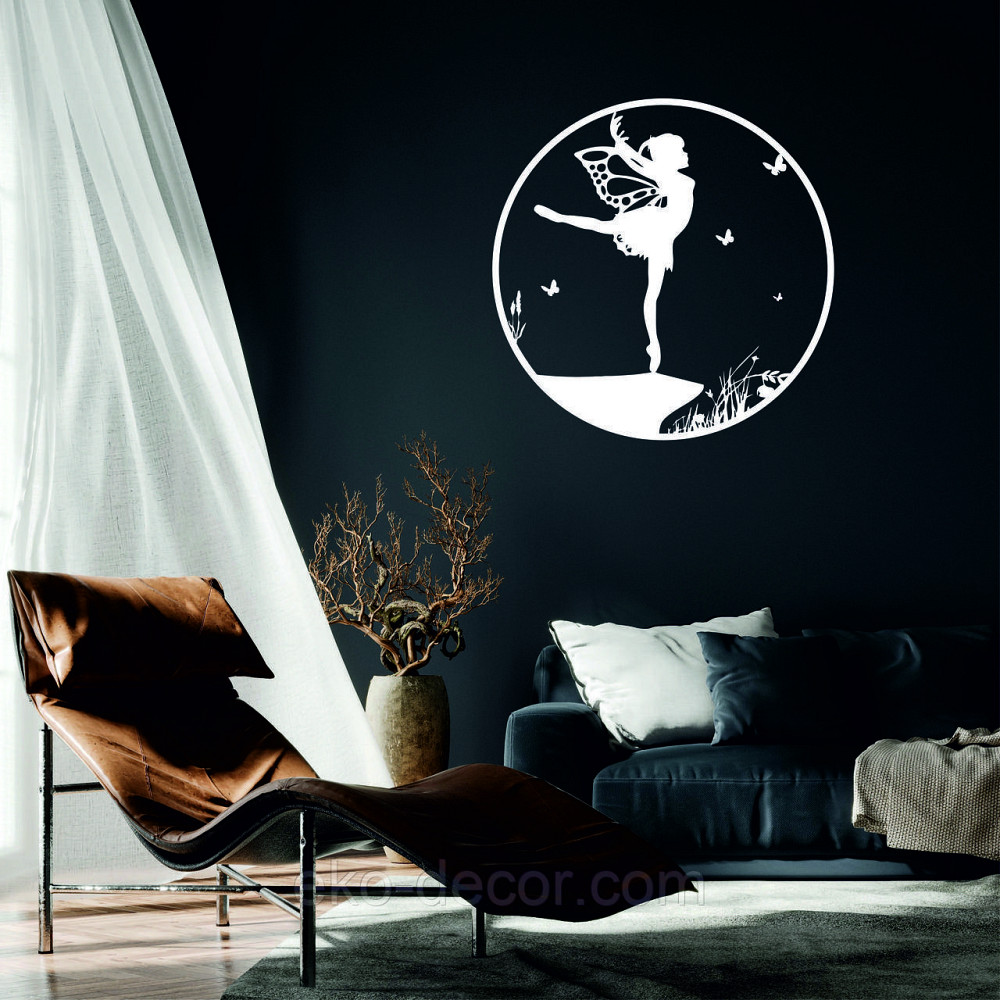 Декоративное настенное Панно «Фея Динь-Динь», Декор на стену 70*70 см, Белый Киев - изображение 1