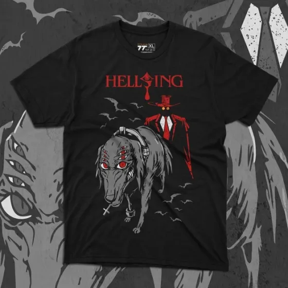 Футболка мужская с принтом Hellsing Black Dog Размер 48 Anime0832 Днепр
