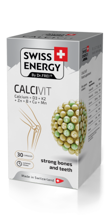 Здоров'я кісток та зубів Swiss Energy CALCIVIT Calcium+Vitamin D3+Vitamin K2 30 капс Київ