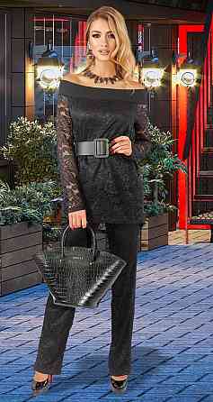 Гіпюровий чорний костюм (44) Київ