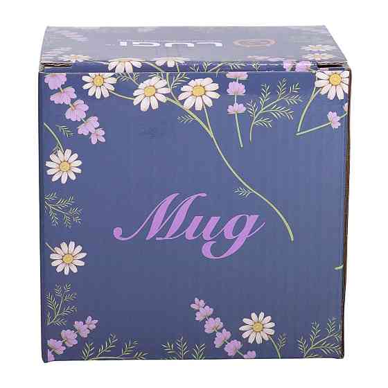 порцелянова чашка 400 мл із золотим обідком і золотою ручкою RX-N240665BLW Коломия