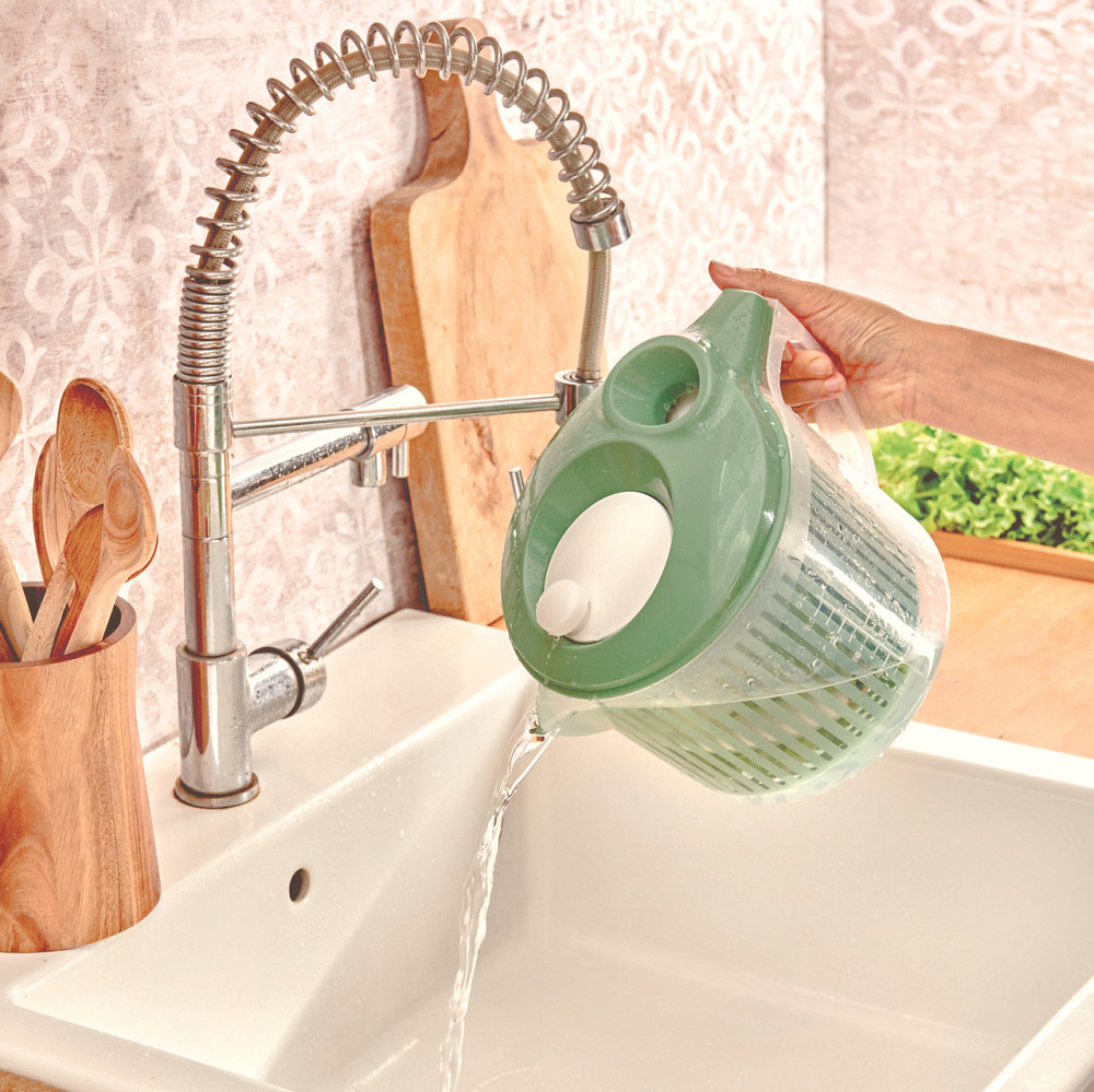 Контейнер для миття та сушки салату Snips, зелений, 3 л Київ - фото 9