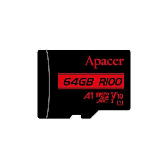Карта пам'яті MicroSDXC Apacer 64Gb class 10 V10 A1 R100MB / s AP64GMCSX10UB-RA Одеса