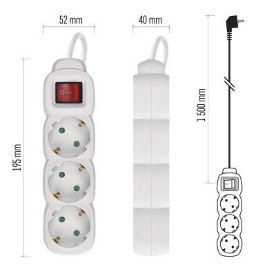 Сетевой удлинитель EMOS P1321 Винница - изображение 8