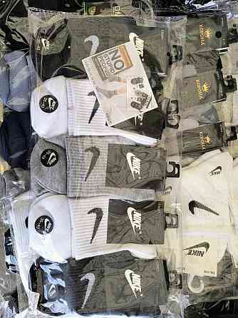 Детские высокие качественные хлопковые носки (Белый. Серый. Черный) в наборе по 5 штук Nike. Размер 31-36 Киев