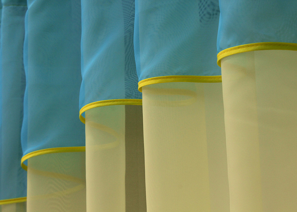 Кухонная гардина VR-Textil № 036к арка желтый с лазурным 280х170 см (52-0901) Киев - изображение 3