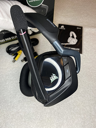 Бездротова ігрова гарнітура CORSAIR VOID RGB ELITE WIRELESS з об’ємним звучанням 7.1, мікрофоном CA- Київ - фото 4