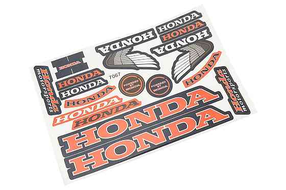 Наклейки на планшеті "HONDA" набір 17шт 27х18, 7067 Бершадь