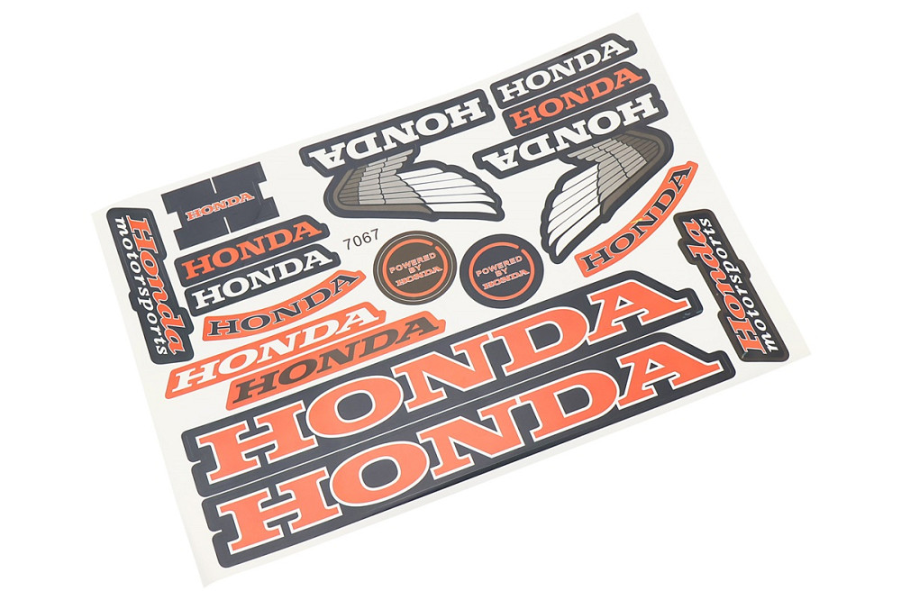 Наклейки на планшеті "HONDA" набір 17шт 27х18, 7067 Бершадь - изображение 1