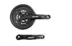 Звезды велосипедные (передние) 24/34/42T (+2 шатуна L-17 см, квадрат, черные, с защитой) NSP-3001 Мукачево - изображение 1