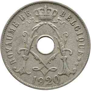25 сантимів. 1920 рік, Бельгія. (Belgique) Полтава