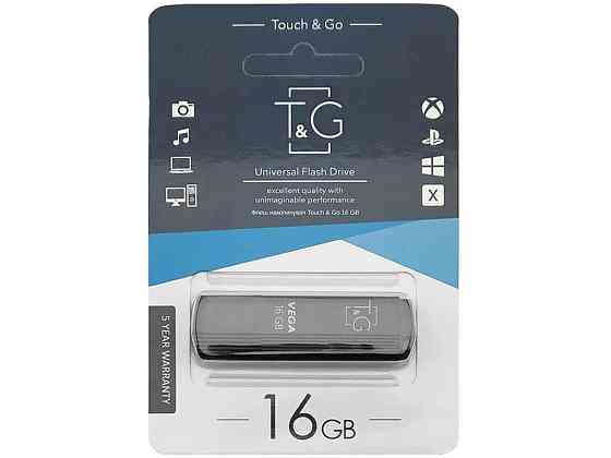 Флешка USB 16GB 2.0 121 Vega Series чорна ТМ TG Київ