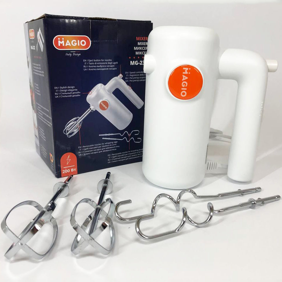 Міксер для домашнього використання MAGIO MG-232, Міксер для замішування сумішей, Ручний міксер-мішалка UE-93 Івано-Франківськ - фото 9