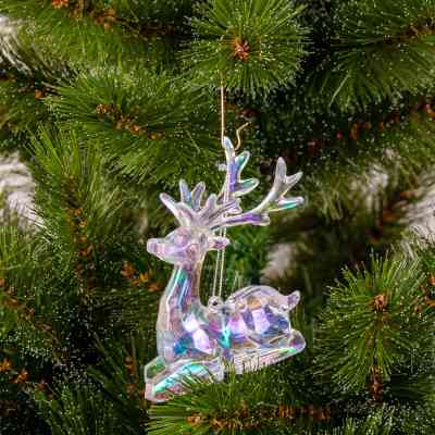 Прикраса декоративна Chomik Олень, пластик, перламутр, 8х9 см (5900779895881) Вінниця