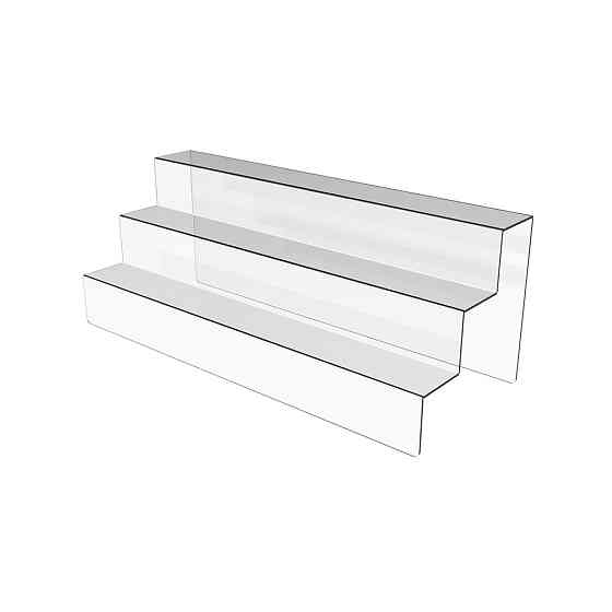 Товарная горка EKOSTAR на 3 ступеньки из акрила 400х150х150 Киев