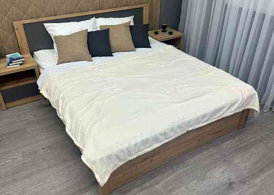 Плед двосторонній 155х200 см (+-5см) із штучною овчиною та хутром Молочний (87-082) Київ