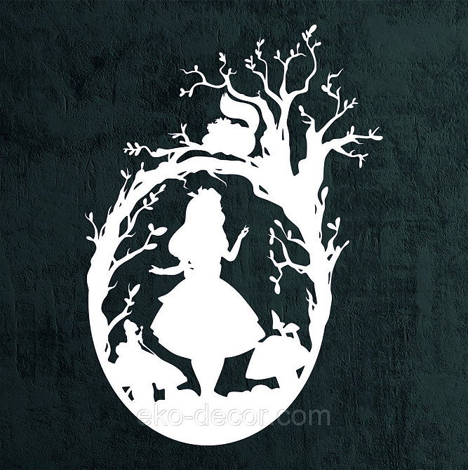 Декоративне настінне Панно «Аліса», Декор на стіну 110*78 см, Білий Київ - фото 4