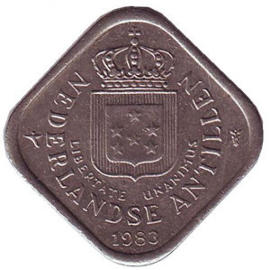 Монета 5 центов, 1971-85 год, Нидерландские Антильские острова. Полтава - изображение 1