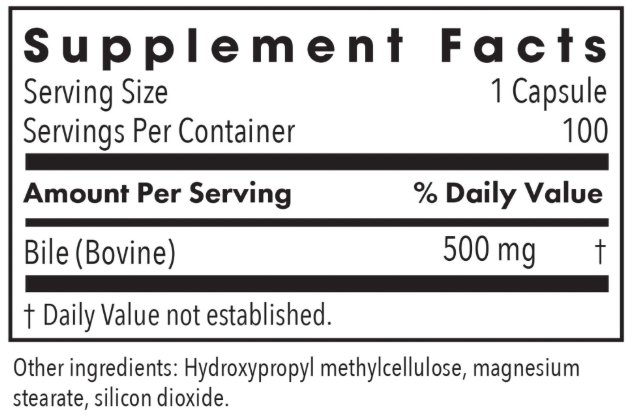 Экстракт бычьей желчи Allergy Research Ox Bile 100 капс Киев - изображение 2