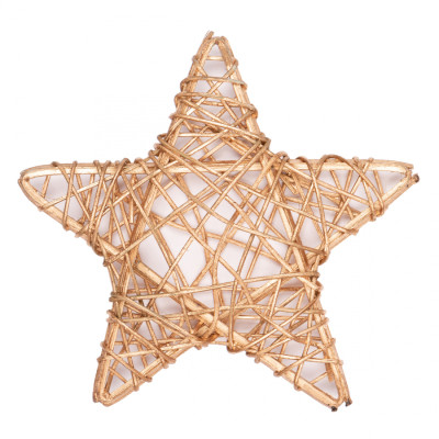 Прикраса декоративна YES! Fun Зірка ротангова золота 15 см (974254) Вінниця - фото 1