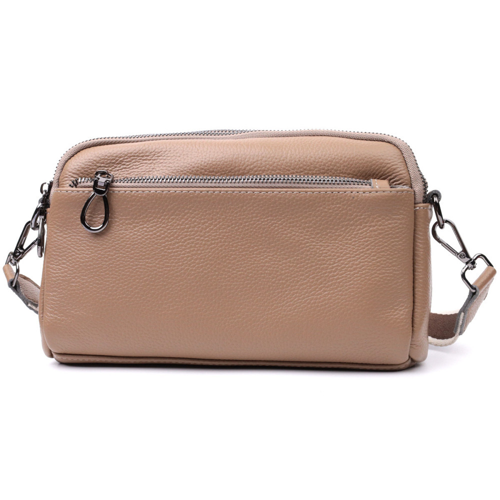 Женская стильная сумка из натуральной кожи Vintage 22599 Бежевая Киев - изображение 5