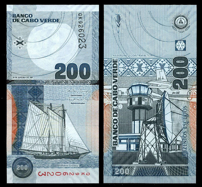 Cape Verde Кабо Верде - 200 Escudos 2005 UNC P. 68 Полтава - изображение 1