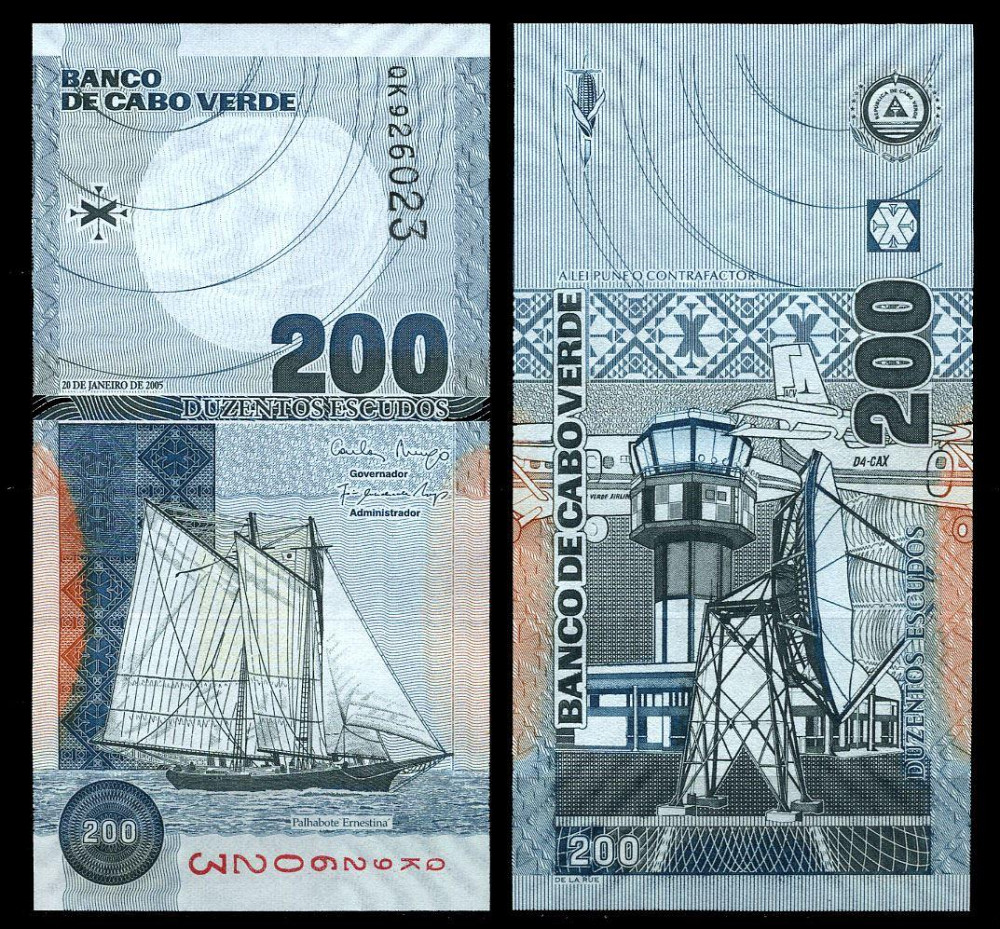 Cape Verde Кабо Верде - 200 Escudos 2005 UNC P. 68 Полтава - фото 1